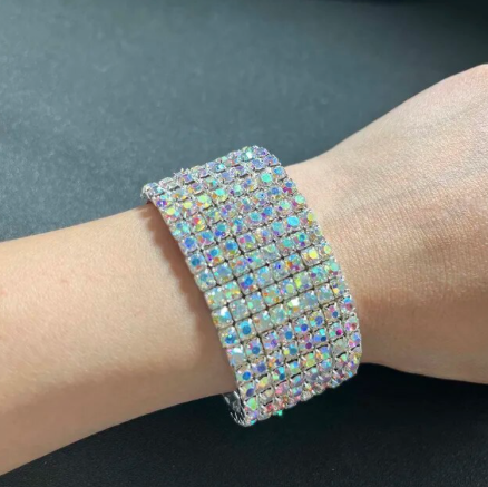 8 Row AB Crystal Bracelet